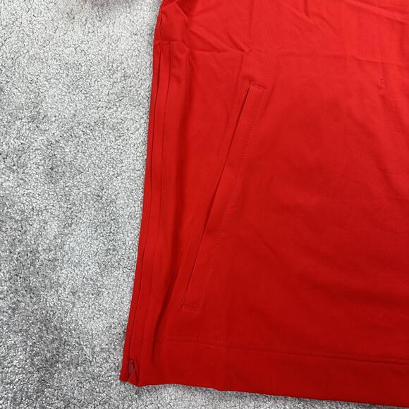 Nike Football Lightweight Coaches Jacket Mens Small Red 1/4 Zip Short Sleeve - Picture 4 of 11